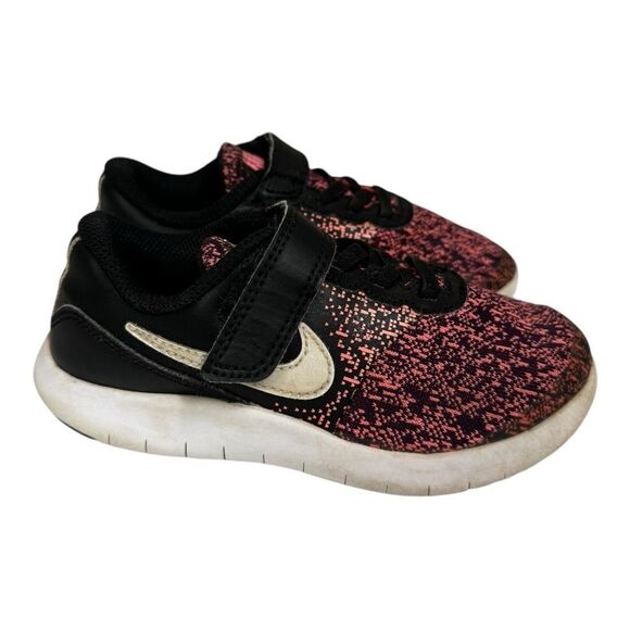 Nike Girls Flex Contact Child's 917938-001 Pink Running Shoes Sneakers 11C - Picture 2 of 6